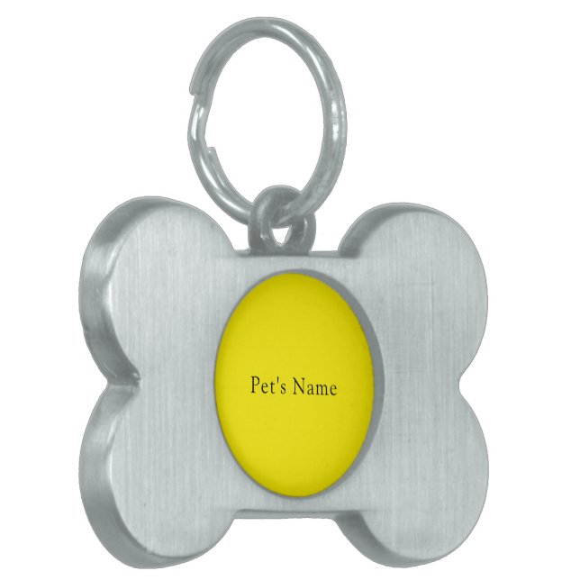 Personalized Custom Name Pet Tag with Stylish Fram Tiermarke (Vorderseite links)
