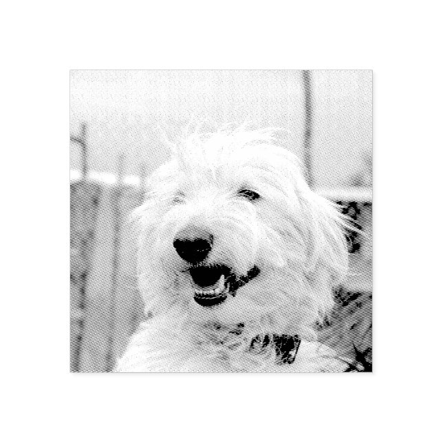 Personalized Custom Pet Photo Etched Style Gummistempel (Prägung)