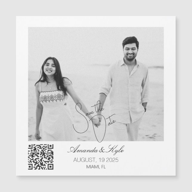 Personalized Custom Photo Save the Date magnet (Vorderseite)