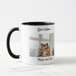 Personalized Custom Photo Text Combo Mug Tasse