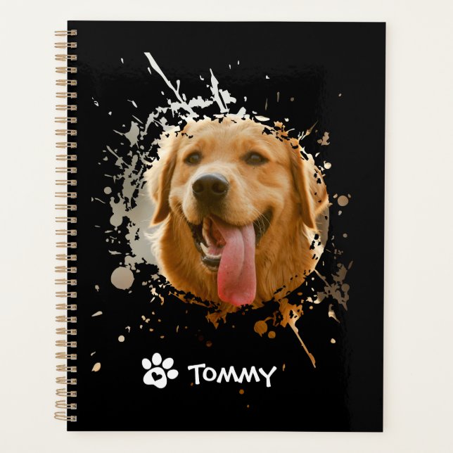 Personalized Custom Photo with Name Spiral Photo  Planer (Vorderseite)