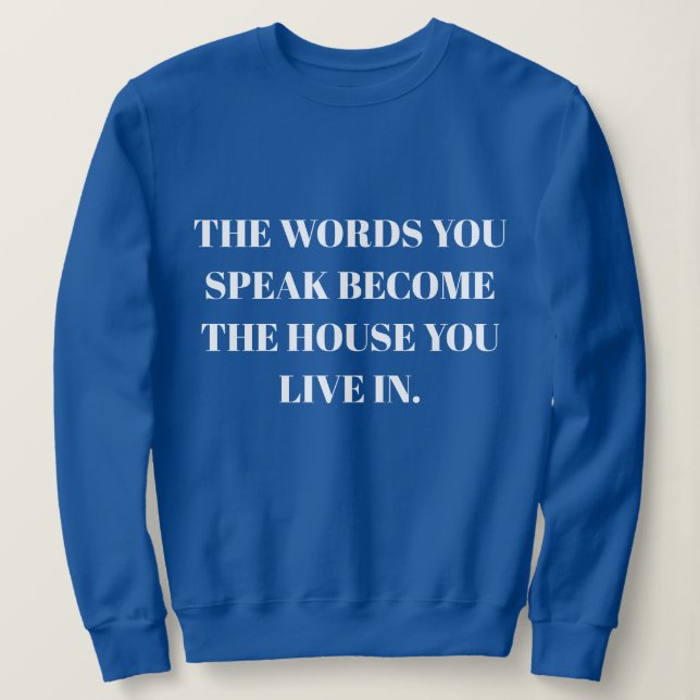 Personalized Custom Quote simple Stylish Modern  Sweatshirt (Design vorne)