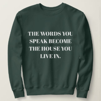 Personalized Custom Quote simple Stylish Modern  Sweatshirt