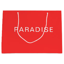 Personalized Custom Text Neon Red Large Gift Bag Große Geschenktüte