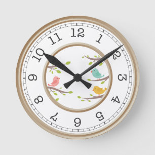 Personalized Custom Vintage Your Own Photo & Text Runde Wanduhr