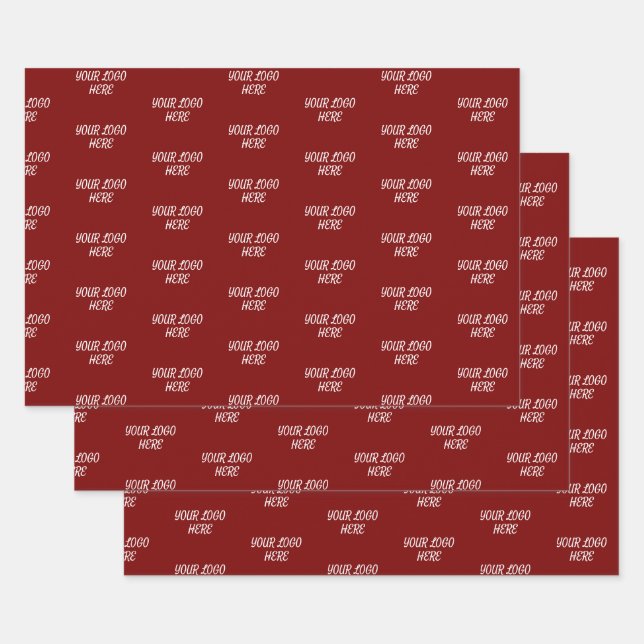 Personalized Custom Your Logo Here Business Office Geschenkpapier Set (Set)
