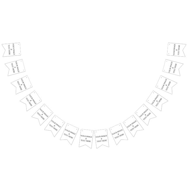 Personalized Custom Your Own Foto & Text  Wimpelkette (Alle)