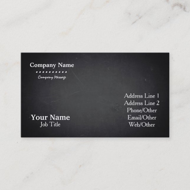 Personalized Custom Your Own Grey Visitenkarte (Vorderseite)