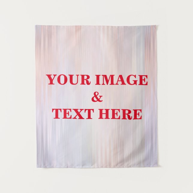 Personalized Custom Your Own Photo & Text Tapestry Wandteppich (Vorderseite)