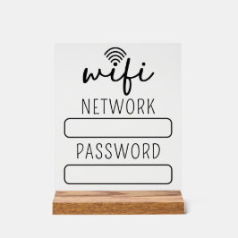 Personalized Customer Wifi Account Sign Acrylschild