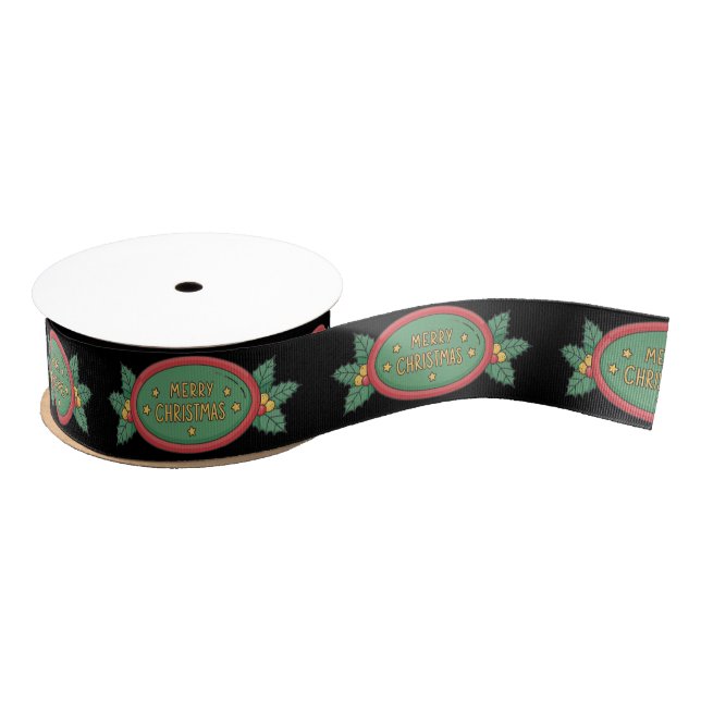 Personalized Customized Merry Christmas Ripsband (Spule)