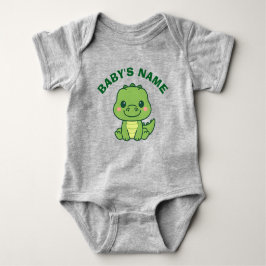 Personalized Cute Alligator Baby Bodysuit Baby Strampler