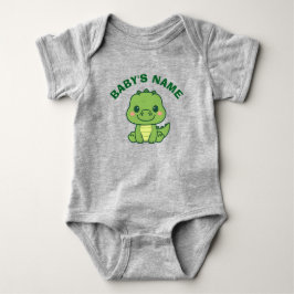 Personalized Cute Alligator Baby Bodysuit Strampler