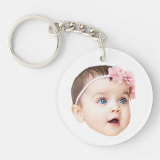 Personalized Cute Baby Face Photo Acrylic Keychain Schlüsselanhänger