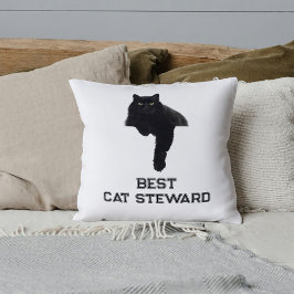 Personalized Cute Black Cat Photo Funny Quote Pet Kissen