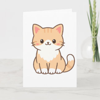 Personalized Cute Cat Gift – Custom Pet Name Minim Karte