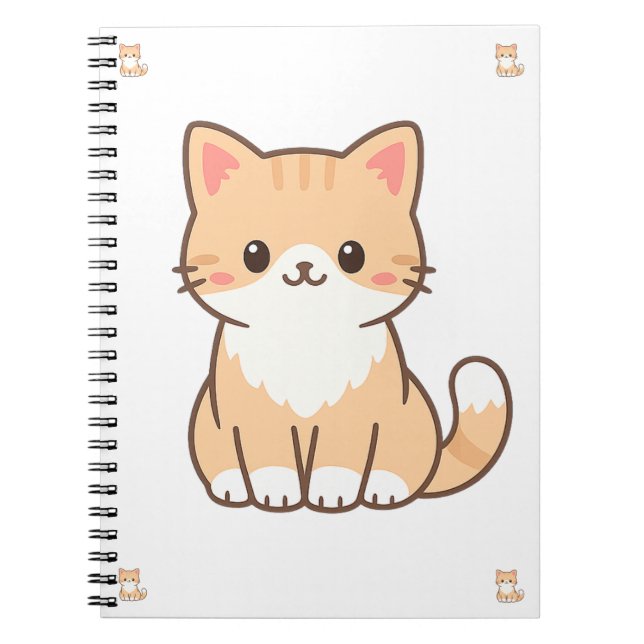 Personalized Cute Cat Gift – Custom Pet Name Minim Notizblock (Vorderseite)