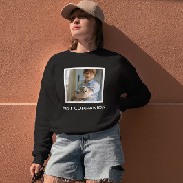 Personalized Cute Cat Mom Photo Quote Custom Pet  Sweatshirt