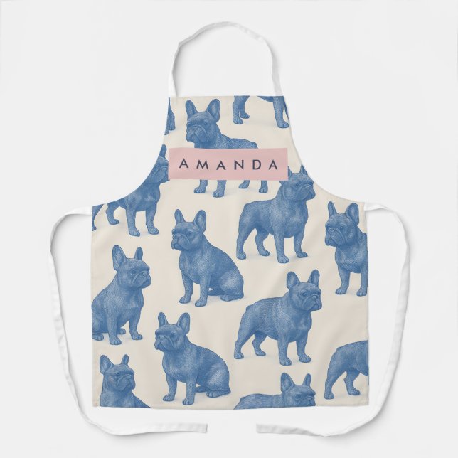 Personalized Cute French Bulldog Schürze (Vorderseite)
