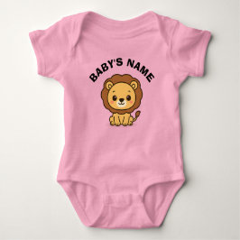 Personalized Cute Lion Baby Bodysuit Baby Strampler
