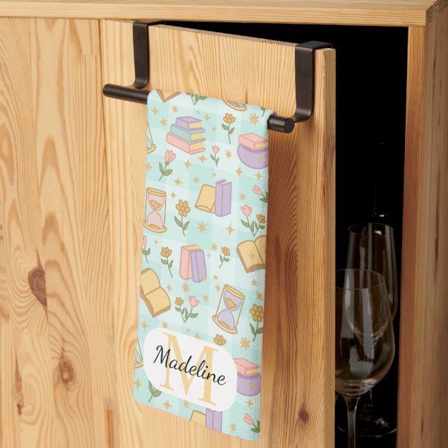 Personalized Cute Magic Monogram Kitchen Towels Geschirrtuch (Drittel gefaltet)