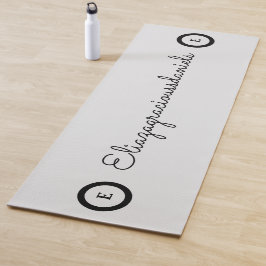 Personalized Cute Name Script And Calligraphy Grey Yogamatte