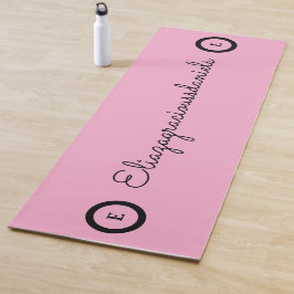 Personalized Cute Name Script And Calligraphy Pink Yogamatte
