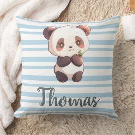 Personalized Cute Panda Throw Pillow Kissen