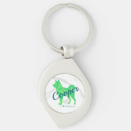 Personalized Cute Pastel Green Shiba Inu - Dog Schlüsselanhänger