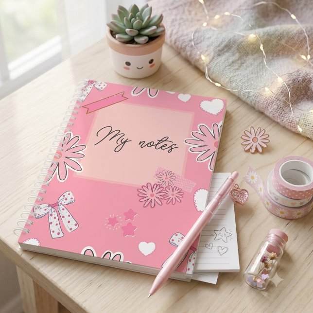 Personalized Cute Pink, Aesthetic “My Notes”  Planer (Von Creator hochgeladen)