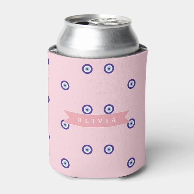 Personalized Cute Pink Evil Eye Custom Gift Dosenkühler (Kanne Vorderseite)