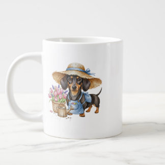 Personalized Dachshund Garden Specialty Mug  Jumbo-Tasse