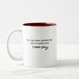 Personalized Dachshund “I Own You” Zweifarbige Tasse
