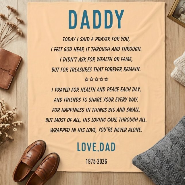 Personalized Dad Blanket | Custom Father’s Day Fleecedecke (Personalized Best Father’s Day | Custom daddy Fleece Blanket)