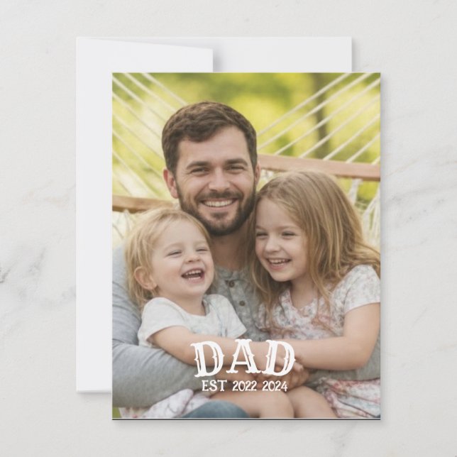 Personalized Dad EST Photo Card (Vorderseite)