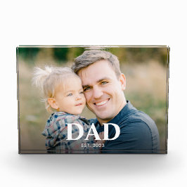 Personalized Dad Established Fathers Day Fotoblock