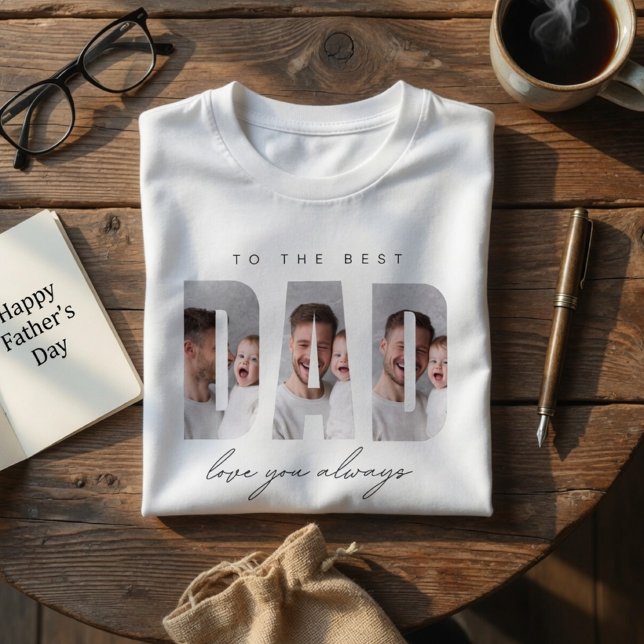 Personalized Dad Photo| Best Dad Ever Custom T-Shirt (Von Creator hochgeladen)