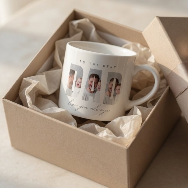 Personalized Dad Photo | Best Dad Ever Espressotasse (Von Creator hochgeladen)