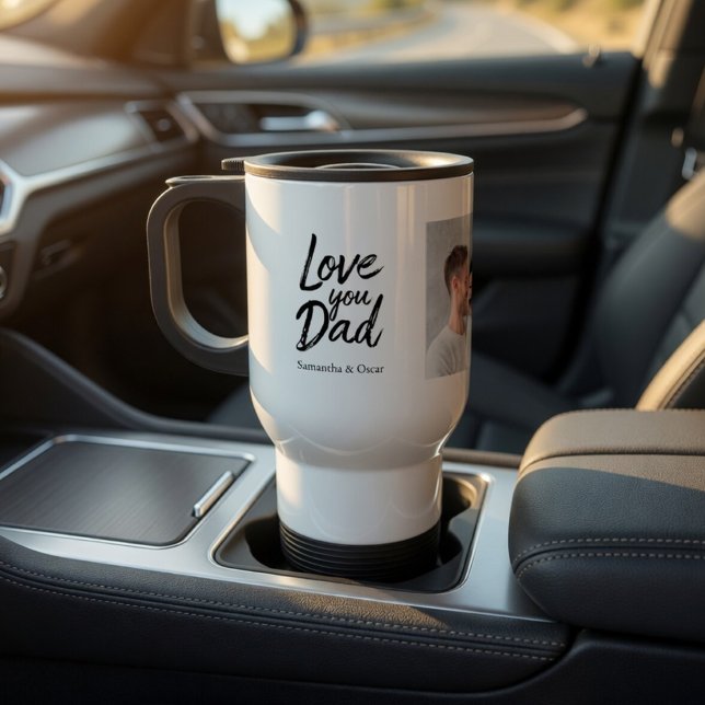Personalized Dad with Photo Custom Gift Reisebecher (Von Creator hochgeladen)