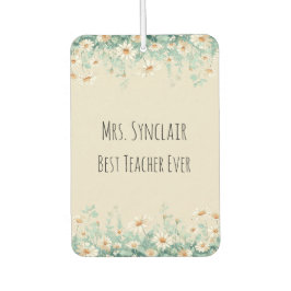 Personalized Daisy Teacher Thank You Autolufterfrischer