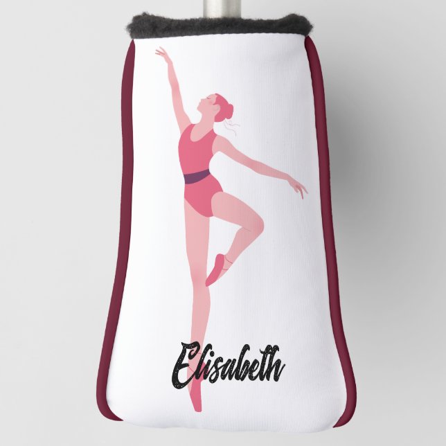 Personalized Dance Ballerina Golf Elegant Ballet Golf Headcover (Rotieren 90)