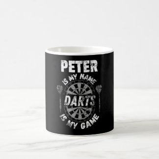 Personalized dart players named Peter shirts Kaffeetasse