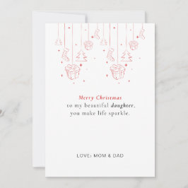  Personalized Daughter Christmas Card Feiertagskarte