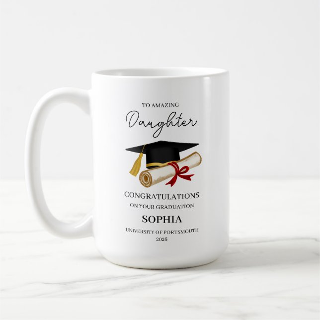 Personalized Daughter Graduation Keepsake  Kaffeetasse (Links)