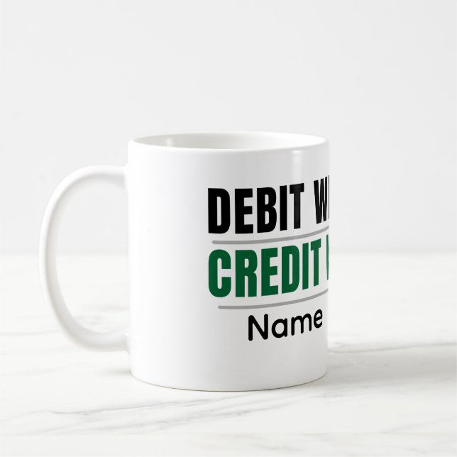 Personalized Debit Credit Mug – CA Student Coffee  Kaffeetasse (Links)