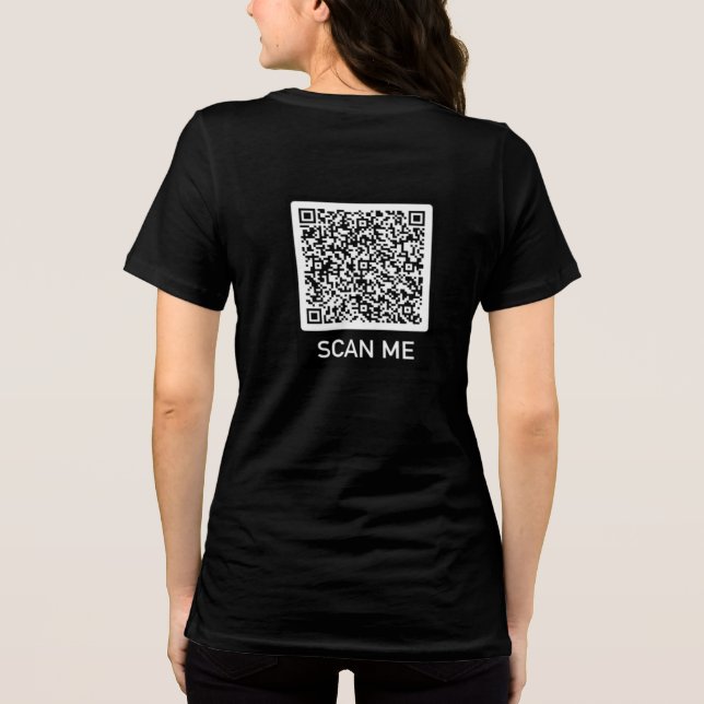 Personalized Design Your Own Funny QR Code Tri-Blend Shirt (Rückseite)