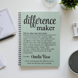 Personalized Difference Maker Definition Gift Notizblock