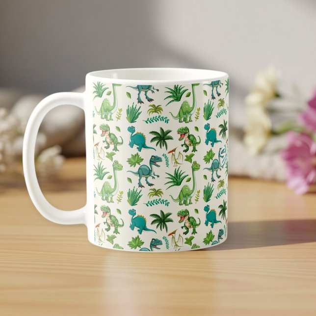 Personalized Dino Cup with Name, Customizable  Kaffeetasse (Von Creator hochgeladen)