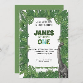Personalized Dinosaur 1st Birthday Invitations Einladung