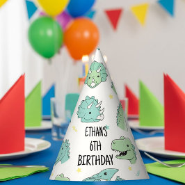 Personalized Dinosaur Birthday Hats | Dino Party  Partyhütchen